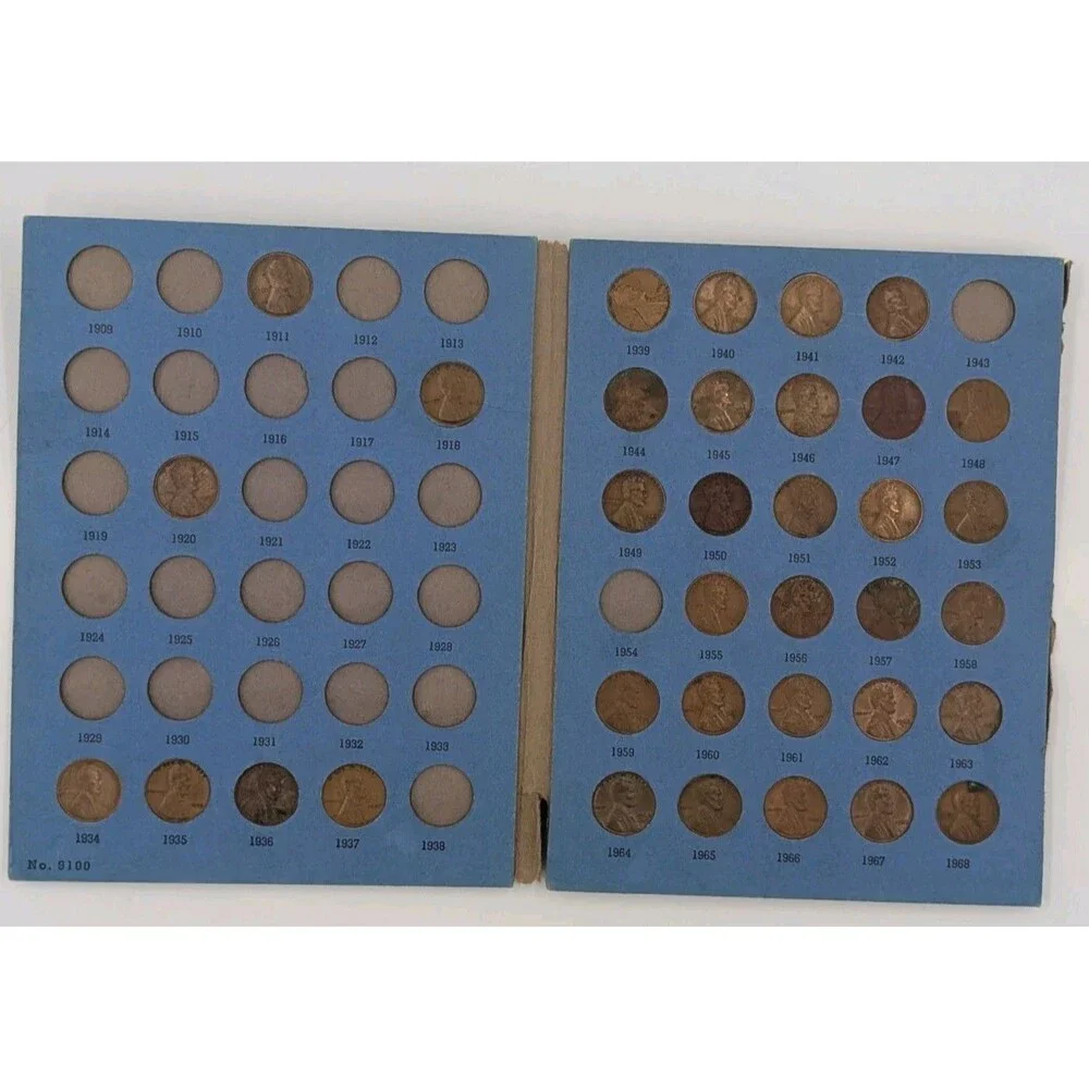 Whitman Lincoln One-a-Year Cent Collection 1909 Coin Folder/Album Partial